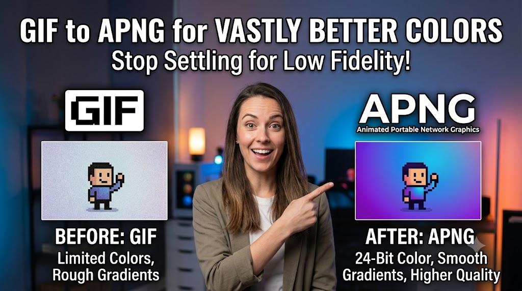Convert GIF to APNG for Better Color Quality - Fix Color Banding Free