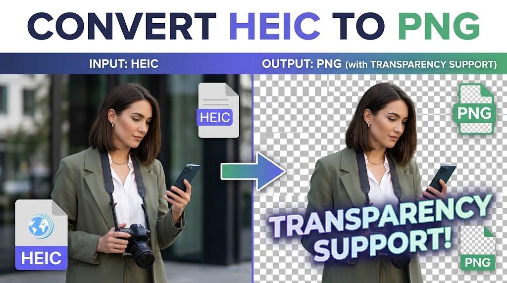 Convert HEIC to PNG With Transparency Support - Free Online Tool