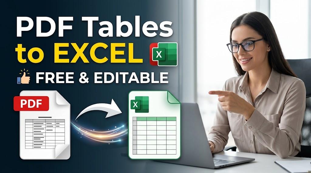 Convert PDF Tables to Excel, Editable and Free