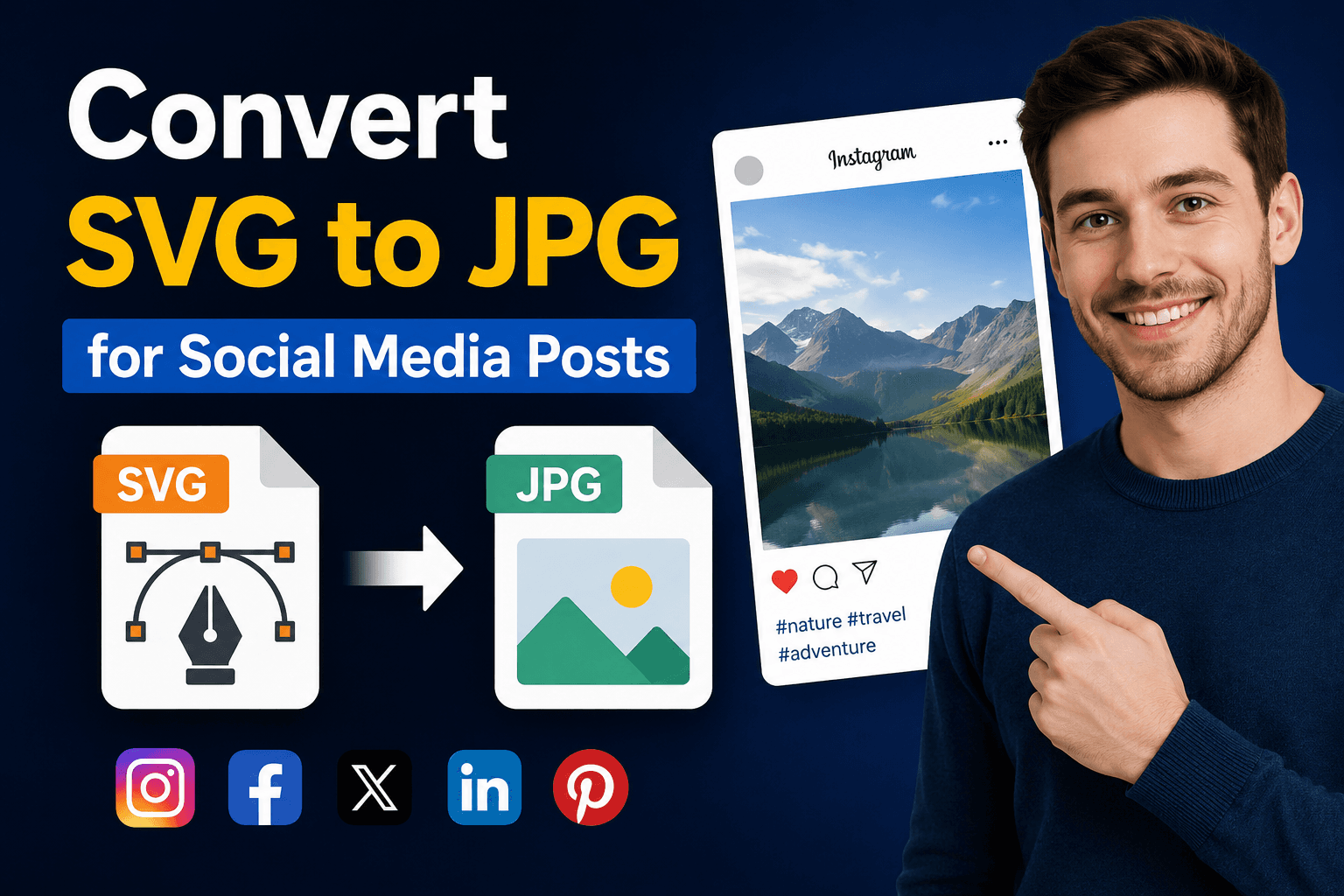 Convert SVG to JPG for Social Media Posts - Keep Quality Sharp