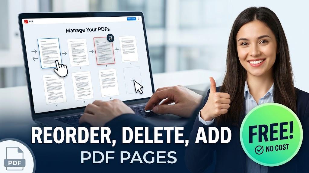 Reorder, Delete, or Add PDF Pages Free