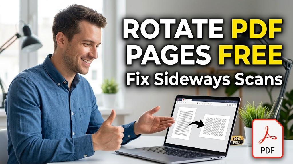 Rotate PDF Pages Free, Fix Sideways Scans
