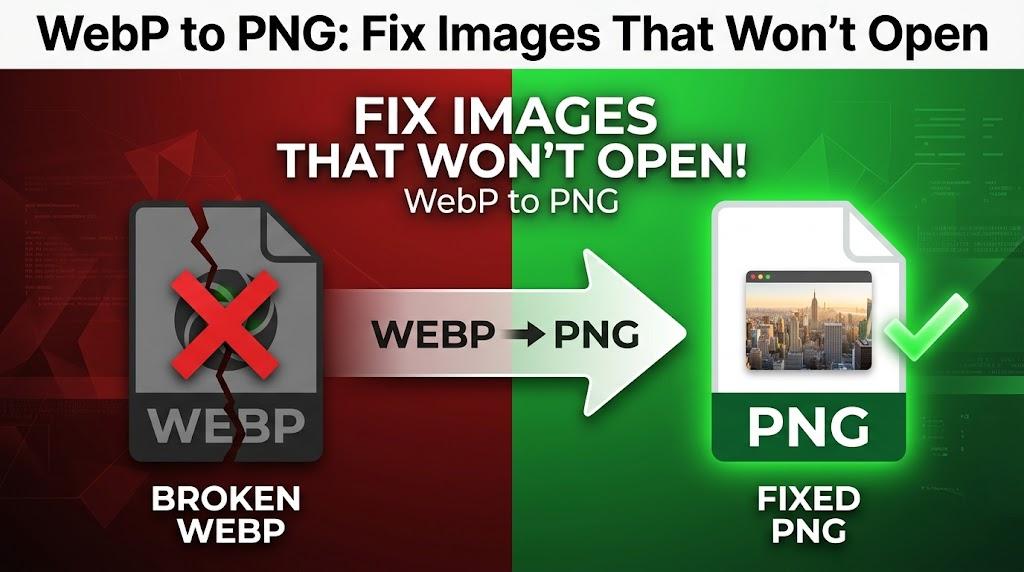 WebP to PNG Fix Images That Won't Open